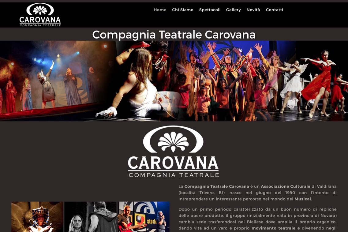 sito web compagnia teatrale carovana